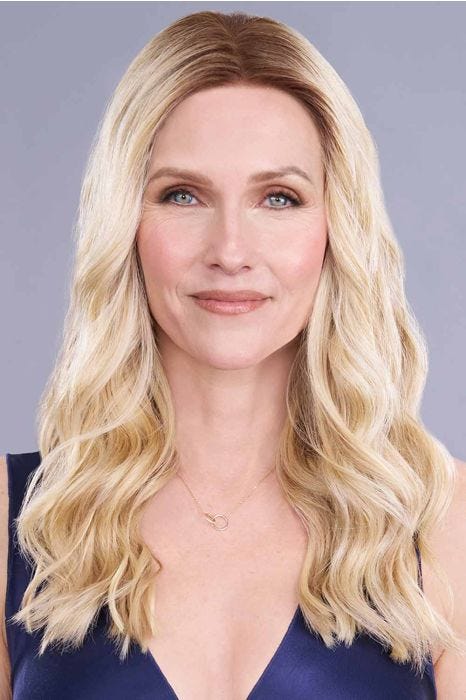 Top Trend Lace HD Wavy 18 Inch Hair Topper by Jon Renau | Heat Resistant, Lace Front, Double Monofilament