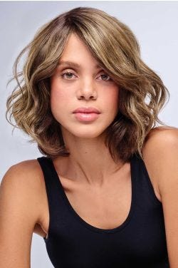 10 Inch Au Naturel Waves Topper by Hairdo | Monofilament Part, Heat Friendly