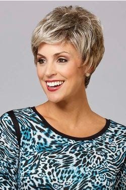 Emily by Henry Margu Wigs | 37 - GREY WITH 60% LIGHT BROWN TO BROWN WITH 30% GREY
