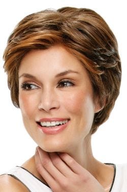 Anne by Jon Renau Wigs - Lace Front, Hand Tied. Monofilament Wig | 6F27 - Caramel Ribbon
