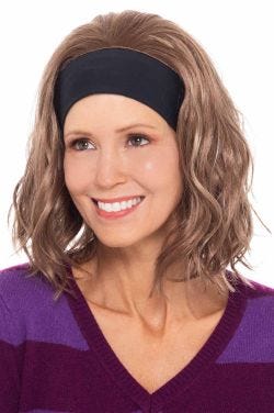 Brandi Headband Wig | Cardani Beach Waves Curly Hair Headband | 27H - Strawberry Blonde | 27H | Strawberry