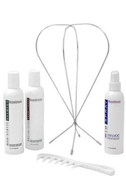 wig care products - shampoo, conditioner, wig stand, wig hairspray