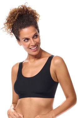 Linda Wire-Free Pocketed Mastectomy Bra by Amoena | Seamless Support with Gentle Massage