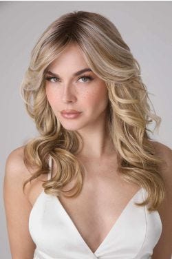 Medium Wavy Top Piece Hair Topper by Amore | Lace Front, Monofilament, Heat Friendly