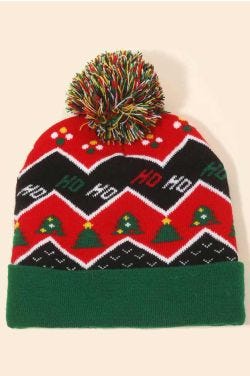 Jolly Christmas Beanie Hat | Seasonal Beanie Hats for Women