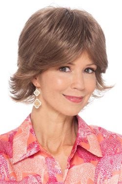 Sophia Wig by Cardani | Mono Crown Textured Wig with Bangs-27H | Strawberry
