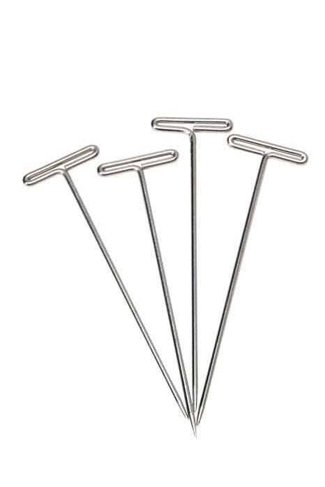 2" T Pins for Styling Wigs on a Canvas Block | 24 Pack