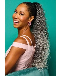 27 Inch Glam Curls Pony by Kim Kimble | Drawstring Ponytail Wrap