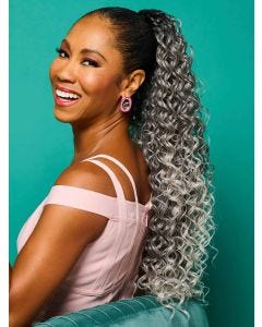 27 Inch Glam Curls Pony by Kim Kimble | Drawstring Ponytail Wrap
