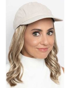 Baseball Hat with Hair: 8280 Wavy Hat Beige by Henry Margu