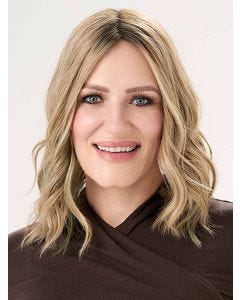 Barely There 12-14 Inch Wavy Hair Topper by Envy | Lace Front, Mono, Heat Friendly