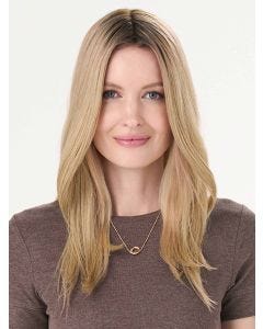 Barely There 16-18 Inch Straight Hair Topper by Envy | Lace Front, Mono, Heat Friendly