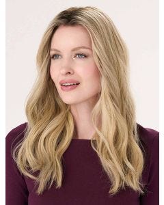 Barely There 16-18 Inch Wavy Hair Topper by Envy | Lace Front, Mono, Heat Friendly