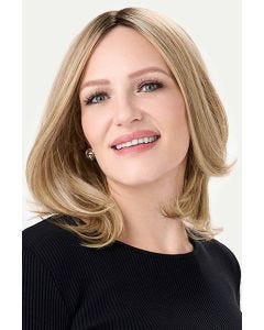 Barely There 12-14 Inch Straight Hair Topper by Envy | Lace Front, Mono, Heat Friendly