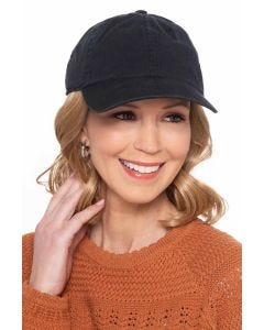 Margot Baseball Cap with Hair by Cardani | Heat Friendly Wavy Hair Hat