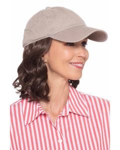 Margot Baseball Cap with Hair by Cardani | Heat Friendly Wavy Hair Hat