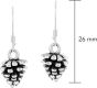 Sterling Silver Oxidized Pinecone Dangle Earrings