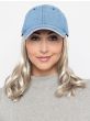 Baseball Cap with Hair: 8290 Wavy Hat Denim by Henry Margu