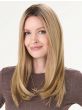 Barely There 16-18 Inch Straight Hair Topper by Envy | Lace Front, Mono, Heat Friendly