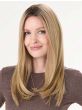 Barely There 16-18 Inch Straight Hair Topper by Envy | Lace Front, Mono, Heat Friendly