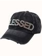 Bejeweled Blessed Baseball Cap | 100% Cotton Baseball Hat for Women