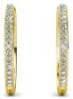 Bianca 25mm Crystal Hoop Earrings by Cate & Chloe | 18K Gold Plated, Swarovski Crystals