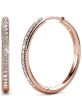 Bianca 25mm Crystal Hoop Earrings by Cate & Chloe | 18K Gold Plated, Swarovski Crystals