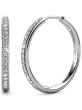 Bianca 25mm Crystal Hoop Earrings by Cate & Chloe | 18K Gold Plated, Swarovski Crystals