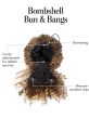 Bombshell Bun and Bang Hairpiece by Kim Kimble | Drawstring Bun, Clip In Bang