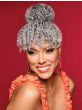 Bombshell Bun and Bang Hairpiece by Kim Kimble | Drawstring Bun, Clip In Bang