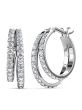 Corina Double Row 20mm Hoop Earrings by Cate & Chloe | 18K Gold Plated, Swarovski Crystals