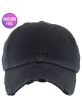 Solid Distressed Cotton Baseball Cap | Colorful 100% Cotton Baseball Caps