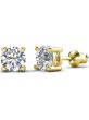 Mia Round Cut Stud Earrings by Cate & Chloe | 18K Gold Plated, Simulated Diamond Crystals