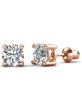 Mia Round Cut Stud Earrings by Cate & Chloe | 18K Gold Plated, Simulated Diamond Crystals