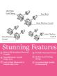 Mia Round Cut Stud Earrings by Cate & Chloe | 18K Gold Plated, Simulated Diamond Crystals