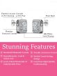 Norah Princess Cut Halo Stud Earrings by Cate & Chloe | Simulated Diamond Crystals