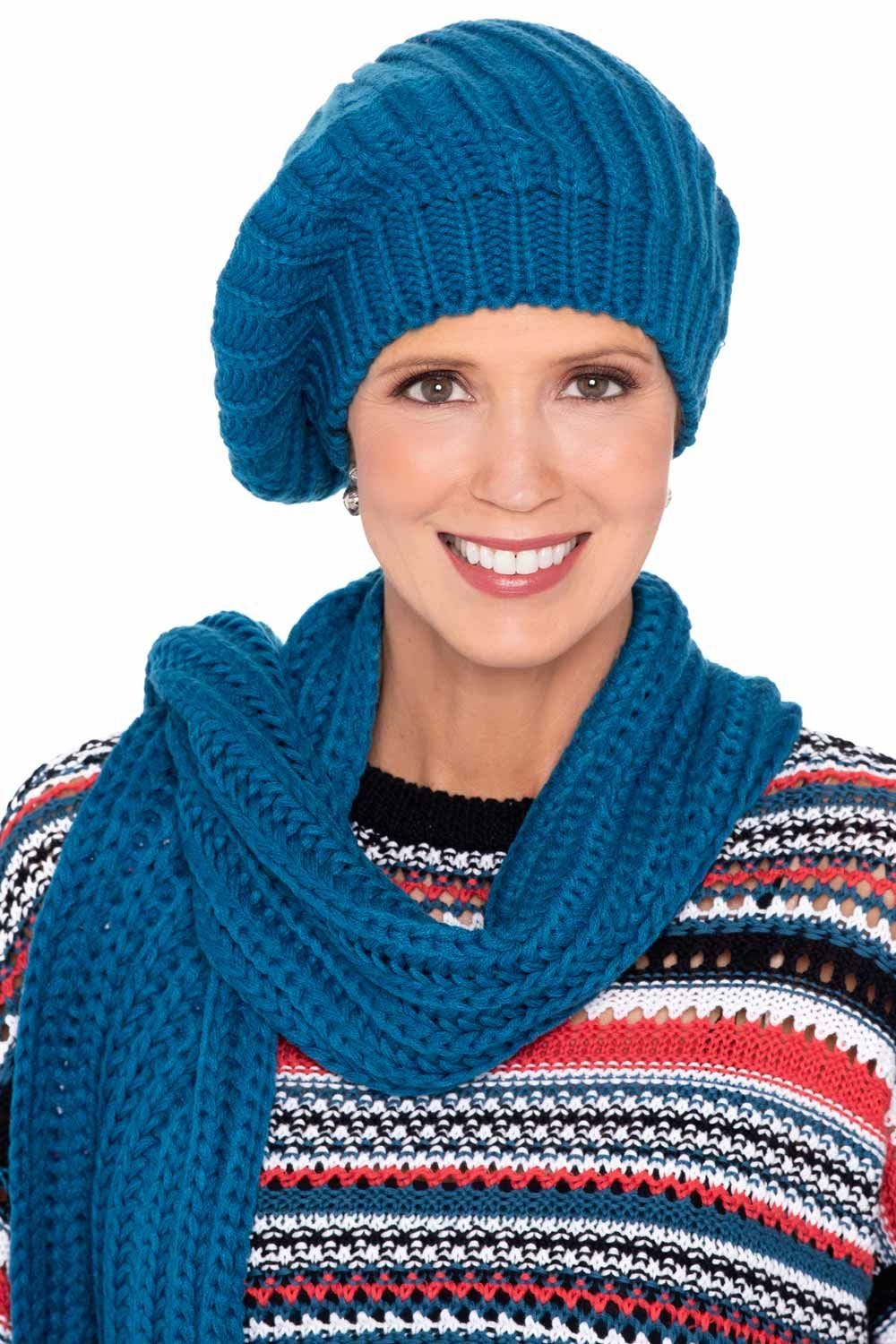 Calla Beret and Scarf Set Stylish Winter Scarf and Hat Set