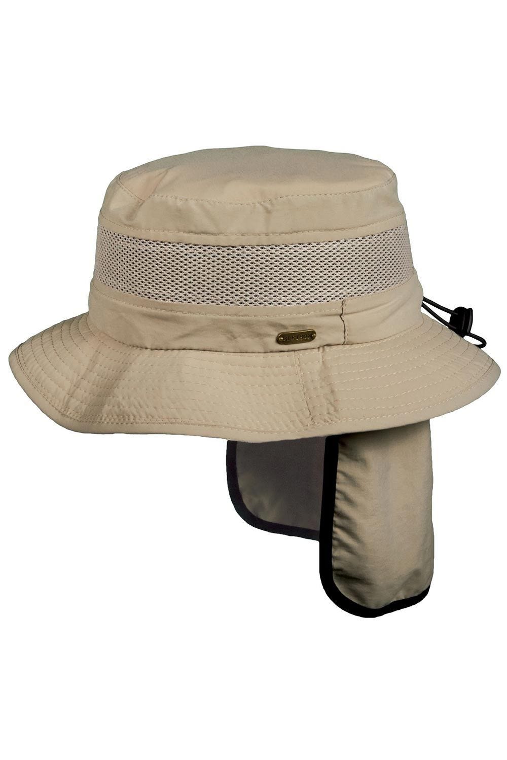 Mens Fishing Hat UPF Bug Repellent Drawstring Bucket Hat