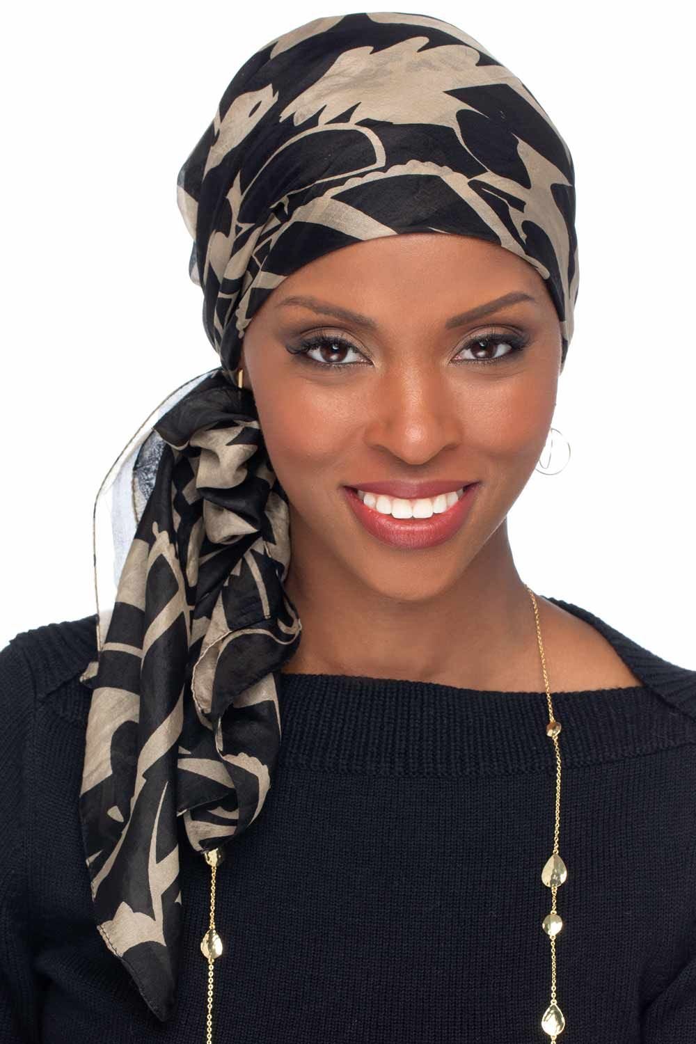 Scarf Bandana 100 Silk Hair Scarf Pure Black Head Bandana Silk