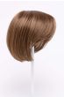 5" to 8" light brown hair topper shown on stand