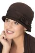 vintage flapper hat - cotton hats for cancer patients in brown