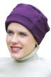 cotton cuffed cancer hat in purple
