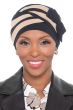 Criss Cross Turban by Cardani | Bamboo Cap with Detachable Bow