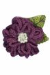 Hand Crocheted Aster Flower Brooch Pin | Hat & Headwear Accessory
