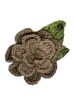 Hand Crocheted Camellia Flower Brooch Pin | Hat & Headwear Accessory