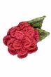 Hand Crocheted Camellia Flower Brooch Pin | Hat & Headwear Accessory