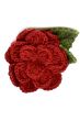 Hand Crocheted Camellia Flower Brooch Pin | Hat & Headwear Accessory