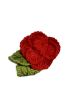Hand Crocheted Carnation Flower Brooch Pin | Hat & Headwear Accessory