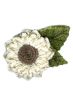 Hand Crocheted Daisy Flower Brooch Pin | Hat & Headwear Accessory