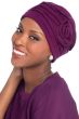 Distressed Rosette Beanie Hat - All Cotton